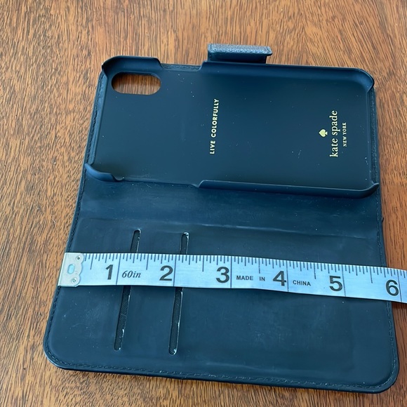 Kate Spade sparkly black phone and card holder. Two card holders, magnetic flap. - Picture 5 of 15